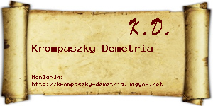 Krompaszky Demetria névjegykártya